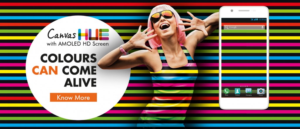 micromax canvas hue launch banner