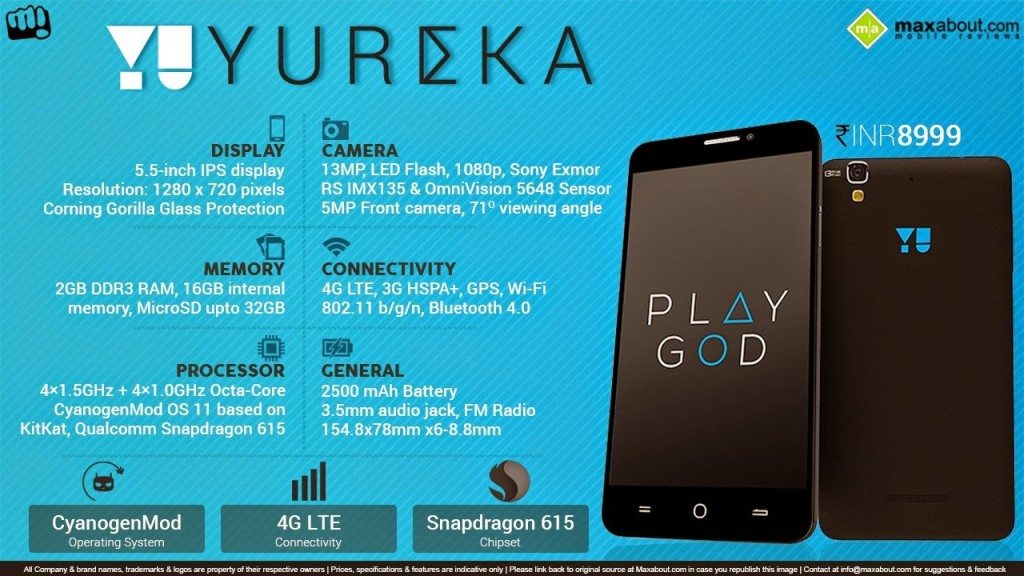 micromax yu yureka features, specification, specs, review, in depth, price