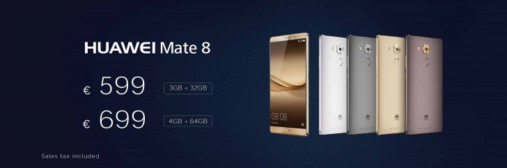 huawei mate 8 price