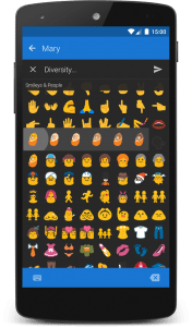 new emojis on android with textra