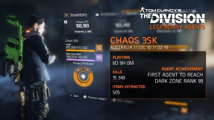 The Division Legendary Agent