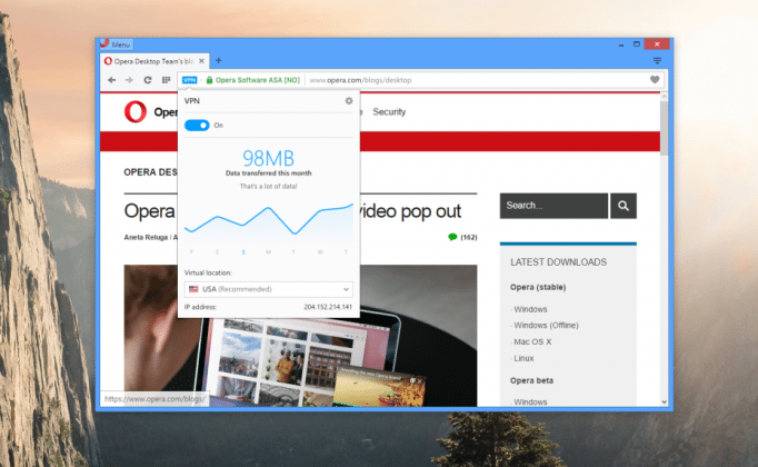 How to Use Opera's Free VPN, Brings Access to Region ...