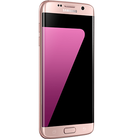 galaxy s7 edge pink gold front