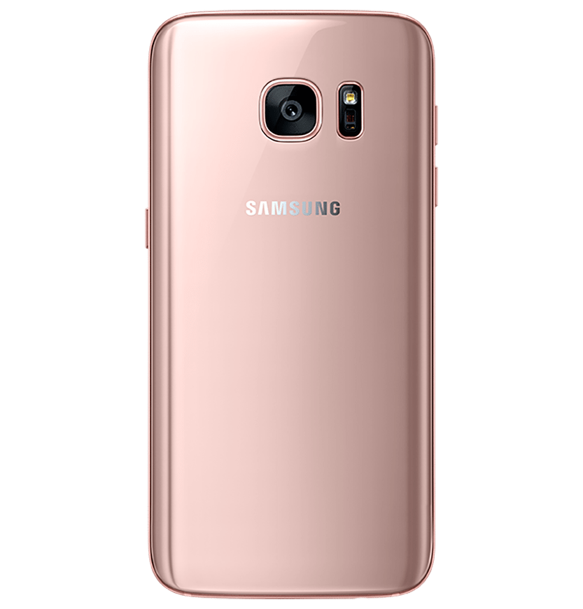 galaxy s7 edge pink gold back