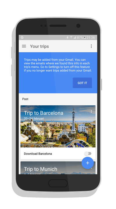 google trips