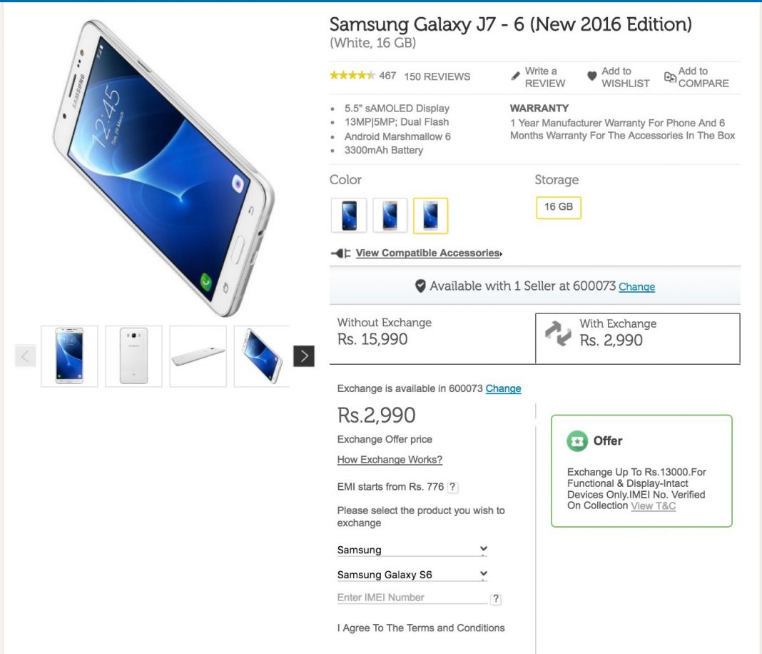 samsung j7 pro flipkart