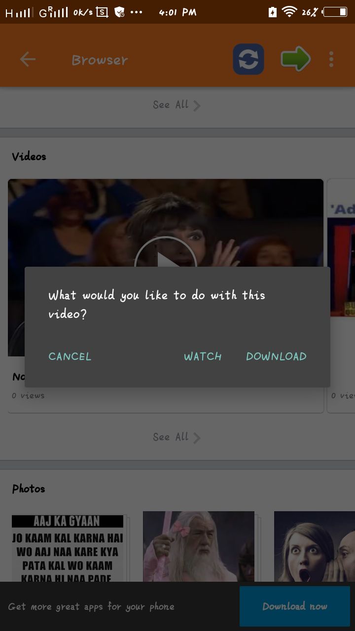 android save facebook video