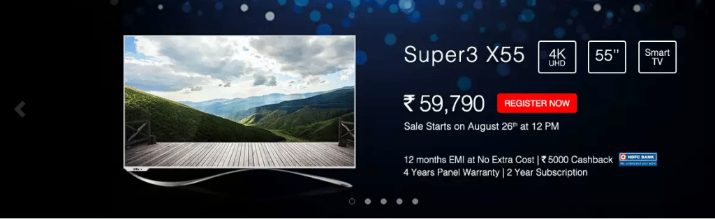 LeEco's Super3 Series Flash Sale