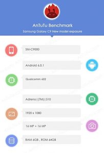 Samsung Galaxy C9 Benchmark