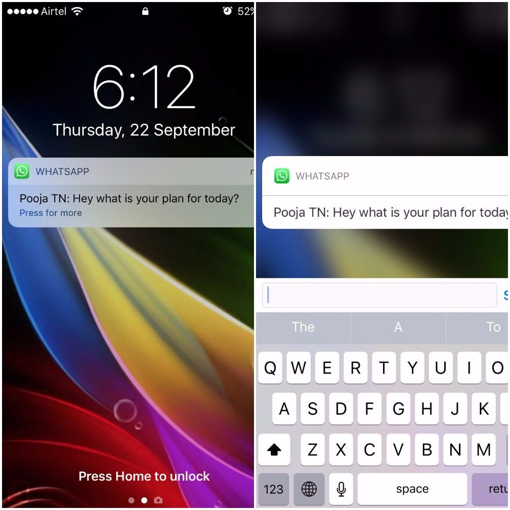 ios 10 interactive notifications