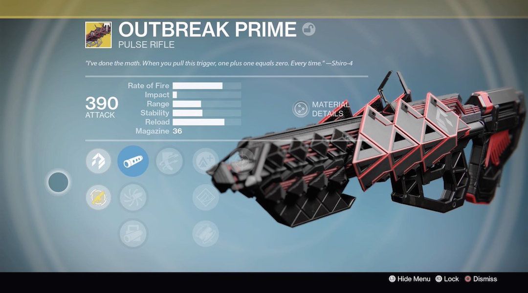 destiny wrath of the machine outbreak prime exotic raid pulse rifle