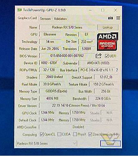 AMD Radeon RX 500 series specs