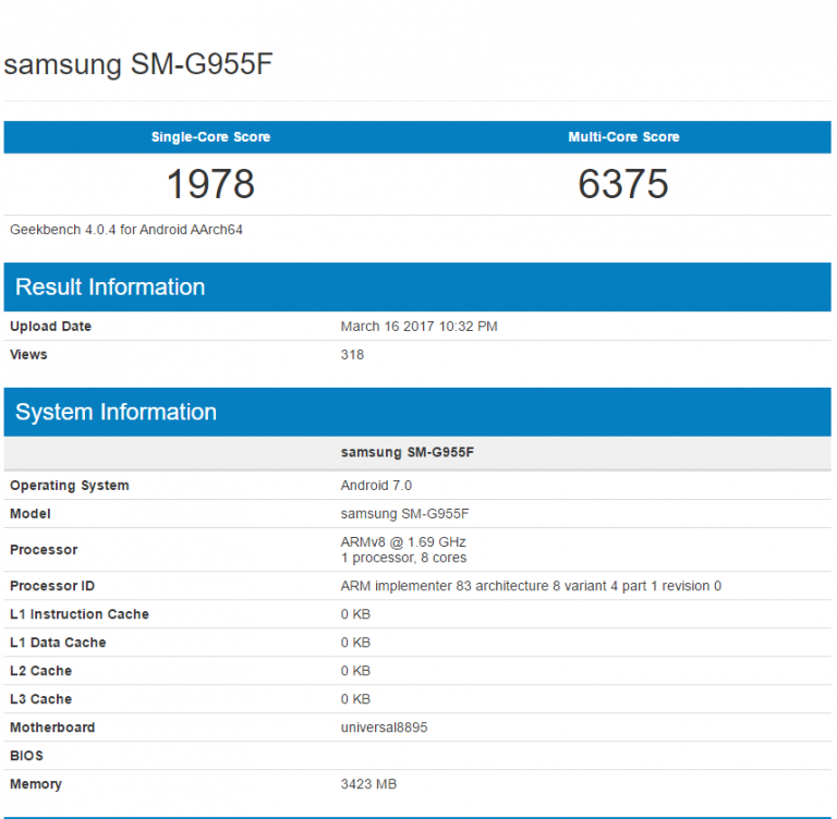 samsung s8 processor