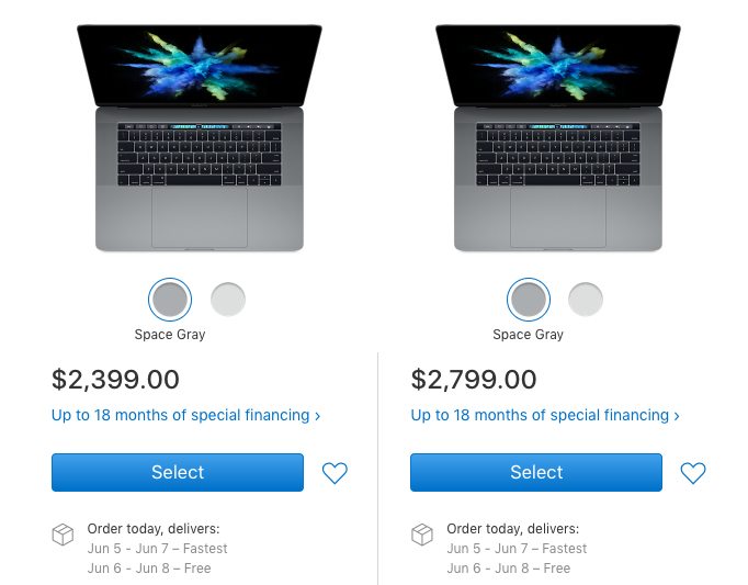 `15-inch MacBook Pro Shipping