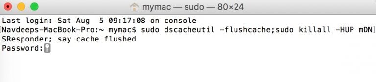 check dns servers mac terminal