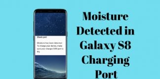 galaxy s8 moisture detected in charging port