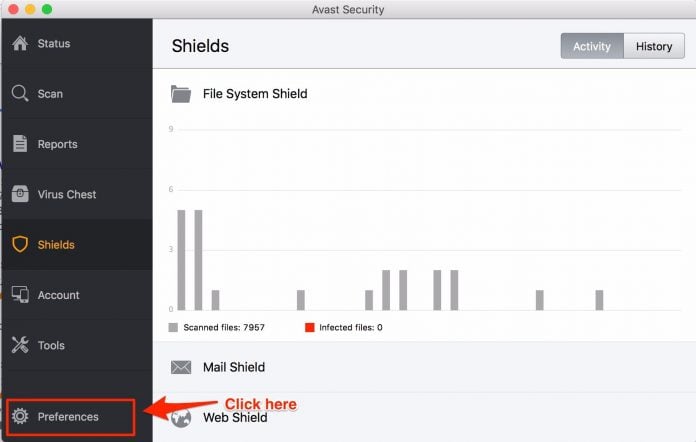 how to disable avast antivirus temporarily on mac